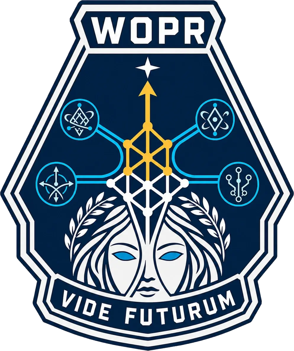 The WOPR mission badge: Vide Futurum